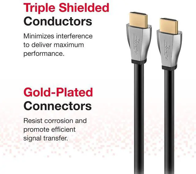 Alt view image 6 of 7 - Rocketfish 4K UltraHD/HDR in-Wall Rated HDMI Cable - 50' - Black