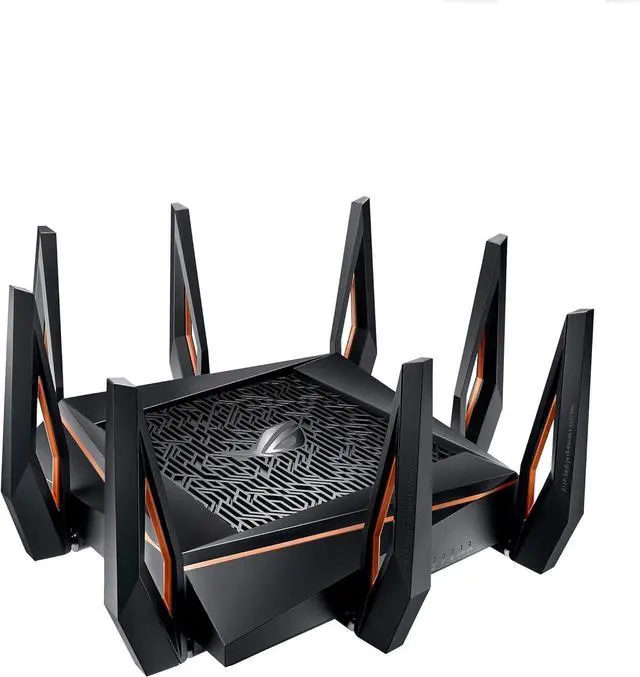 Main image of ROG Rapture GT-AX11000 IEEE 802.11ax Ethernet Wireless Router - 2.40 GHz ISM Band - 5 GHz UNII Band - 11000 Mbit/s Wireless Speed - 5 x Network Port - 1 x Broadband Port - USB - 2.5 Gigabit Ethernet -