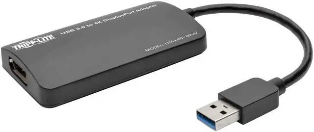 Main image of Tripp Lite USB 3.0 SuperSpeed to DisplayPort Dual-Monitor External Video Graphics Card Adapter, 512 MB SDRAM, 4K x 2K (U344-001-DP-4K)