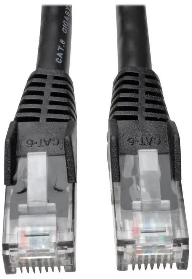 Alt view image 2 of 3 - Tripp Lite Eaton Series N201-014-BK Cat6 Gigabit 1Gbps Ethernet Cable 14 ft RJ45 M/M Snagless Molded UTP PoE 550MHz Black Patch Cord Cloud Care Pre-Configured Bundle Eligible (10 Pack)