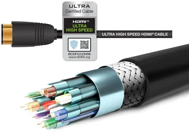 Alt view image 2 of 4 - Gefen 8K Gaming HDMI 2.1 Cable (1m/3.3ft) - Certified Ultra High Speed 48Gbps for PS5, Xbox Series X, PC, Supports 4K@120Hz, VRR, ALLM, eARC for Ultimate Gameplay
