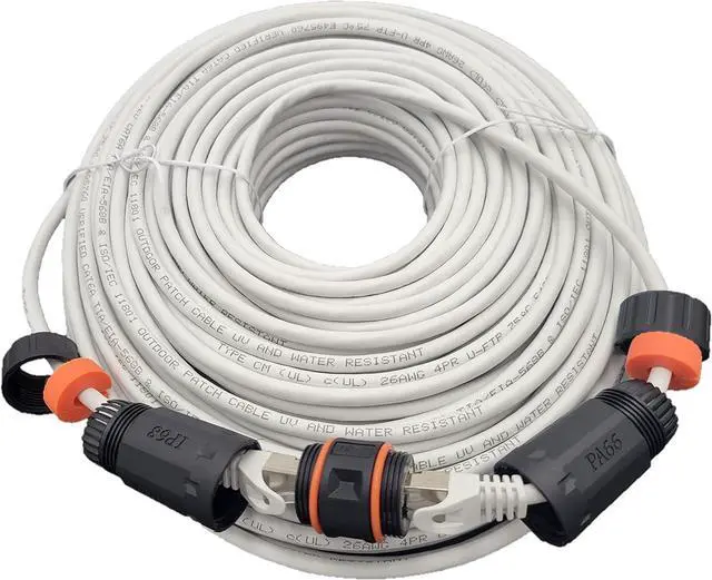 Alt view image 4 of 5 - Micro Connectors 150 Feet CAT6A Industrial Outdoor-Rated Shielded Ethernet Cable Kit with Waterproof Coupler (E09-150WOU-KT)