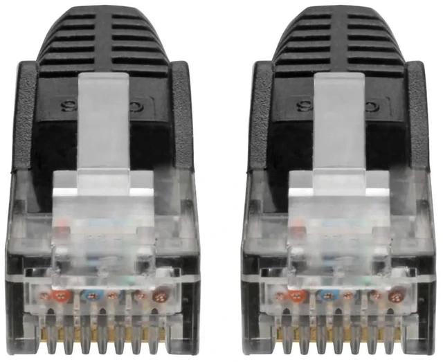 Main image of Eaton Tripp Lite N201-007-BK Cat6 Gigabit Ethernet Cable 7 ft (2.1 m) RJ45 M/M Snagless Molded UTP Patch Cord, PoE, 550MHz, Black, Network, Cloud Care Pre-Configured Bundle Eligible (10 Pack)