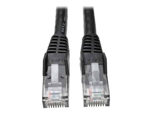 Alt view image 2 of 5 - Eaton Tripp Lite N201-007-BK Cat6 Gigabit Ethernet Cable 7 ft (2.1 m) RJ45 M/M Snagless Molded UTP Patch Cord, PoE, 550MHz, Black, Network, Cloud Care Pre-Configured Bundle Eligible (10 Pack)