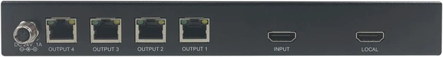 Alt view image 3 of 4 - Tripp Lite 1x4 HDMI Over Cat6 Splitter for Medical Applications 4K60Hz PoC (B127M-004-H)