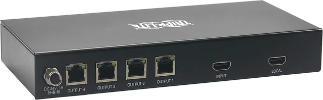 Alt view image 4 of 4 - Tripp Lite 1x4 HDMI Over Cat6 Splitter for Medical Applications 4K60Hz PoC (B127M-004-H)