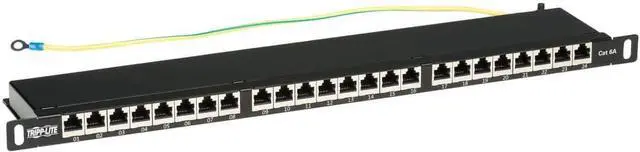 Main image of Tripp Lite Cat6a Patch Panel 24-Port High-Density Shielded Dual IDC 0.5URM (N252A-024-HUSHK)