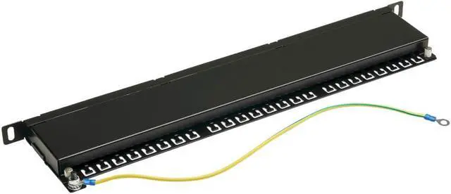 Alt view image 2 of 3 - Tripp Lite Cat6a Patch Panel 24-Port High-Density Shielded Dual IDC 0.5URM (N252A-024-HUSHK)