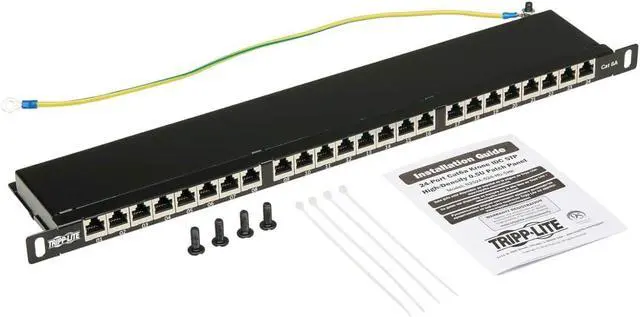 Alt view image 3 of 3 - Tripp Lite Cat6a Patch Panel 24-Port High-Density Shielded Dual IDC 0.5URM (N252A-024-HUSHK)