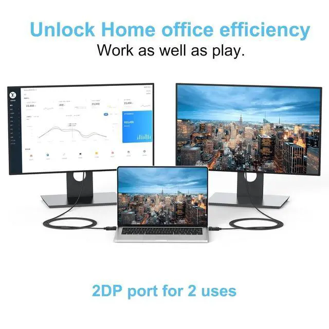 Alt view image 2 of 7 - DisplayPort to HDMI Cable 6FT 10-Pack Black, DP to HDMI Display Port Cord for Computer, Monitor,HDTV, Projector and More