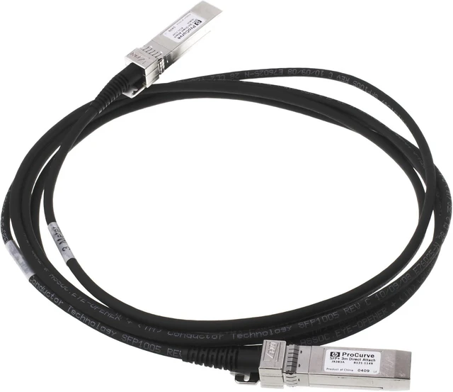 Main image of HP X242 10G SFP+ to SFP+ 3m Direct Attach Copper Cable (J9283B)