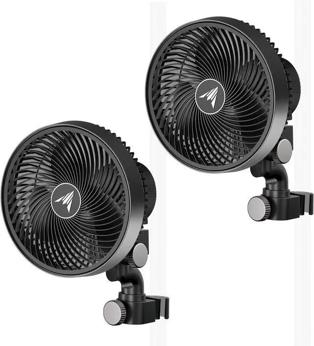 Main image of AC Infinity CLOUDRAY S6 2-Pack, Grow Tent Clip Fan 6 with Redesigned Long-Life EC Motor, Custom 10 Dynamic Wind Speeds and 10-Level Oscillation, for Hydroponics Circulation Cooling, 2-Count