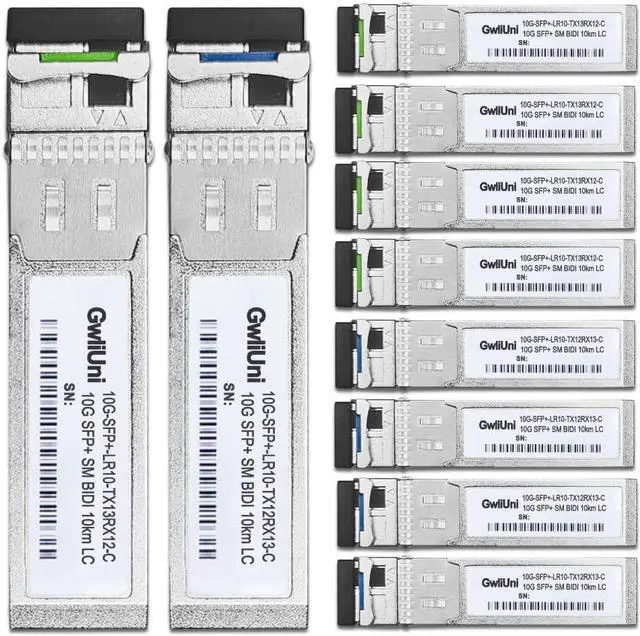 Main image of 5 Pairs 10G BIDI SFP+ Single Mode Fiber Module Network Transceiver, LR SM 1270nm 1330nm 10km, Simplex LC Interface for Switch, Router, Firewall, Network Card, Server etc