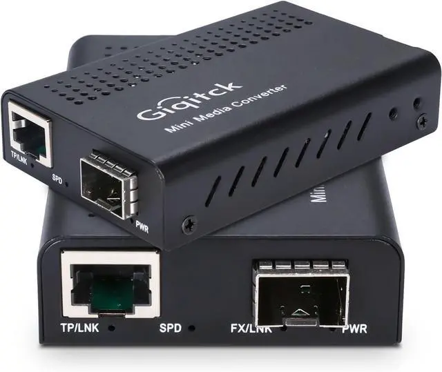 Main image of 10G Mini Media Coverter, 10 Gigabit Fiber to 10Gb Copper UTP Media Converter, Mini Unmanaged 1x 100M/1G/2.5G/5G/10GBase-T RJ45 to 1x 10GBase-X SFP+ Slot 10Gigabit Ethernet Media Converter - 2pcs