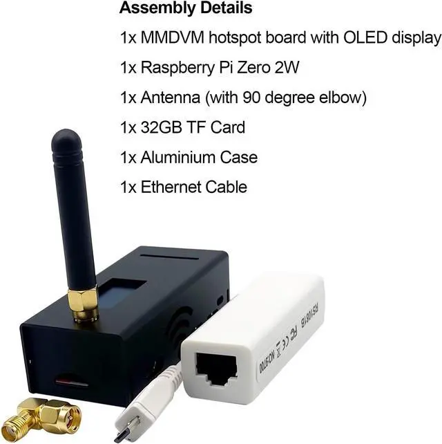 Alt view image 5 of 7 - AURSINC MMDVM Hotspot Spot Radio WiFi Digital Voice Modem Work Contained with Raspberry Pi Zero 2W with Firmware V4.1.5 UHF VHF, Supports C4FM YSF NXDN DSTAR P25 DMR (with Ethernet Cable)