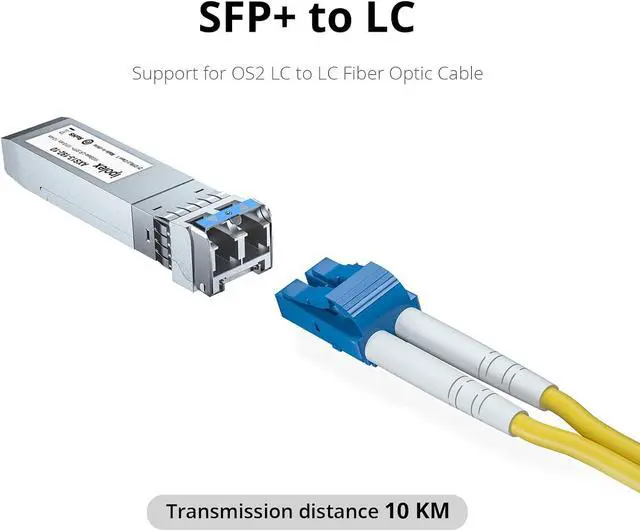 Alt view image 3 of 5 - ipolex 10G LR SFP+ zu LC Single Mode Transceiver für SFP-10G-LR, 10GBase-LR Glasfasermodul fürMeraki MA-SFP-10GB-LR, UF-SM-10G, (SMF, 1310nm, 10km) 4 stück