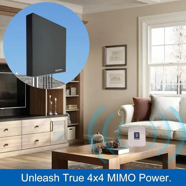 Alt view image 3 of 7 - 5G 4G LTE 4x4 MIMO Outdoor Panel Antenna Kit | High Gain External Antenna for Cellular Routers Modems Hotspots Gateways for T-Mobile Home Internet, Verizon, AT&T (Kit w/ 32' Cable SMA & TS9)