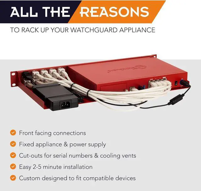 Alt view image 3 of 7 - SIPP5 Rackmount.IT Kit for WatchGuard Firebox T80