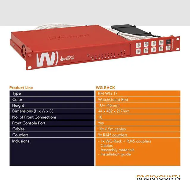 Alt view image 4 of 7 - SIPP5 Rackmount.IT Kit for WatchGuard Firebox T80