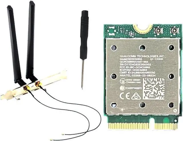 Main image of Tri Band WiFi7 QCNCM865 Wireless WiFi Card Bluetooth 5.4 2.4G/5G/6Ghz Network Wireless Adapter for 802.11be M.2 NGFF WLAN WiFi Card Only Antenna for Win11