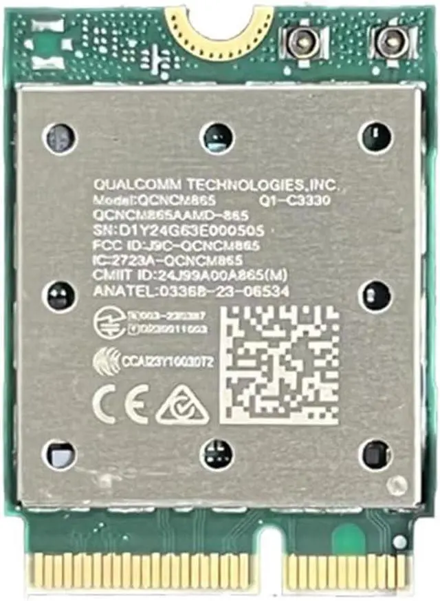Alt view image 3 of 6 - Tri Band WiFi7 QCNCM865 Wireless WiFi Card Bluetooth 5.4 2.4G/5G/6Ghz Network Wireless Adapter for 802.11be M.2 NGFF WLAN WiFi Card Only Antenna for Win11