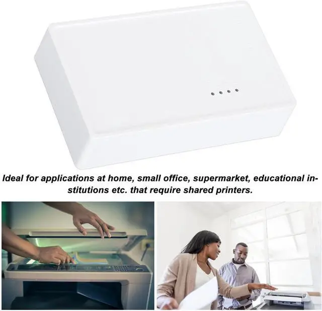 Alt view image 2 of 7 - USB Wireless Print Server, Convert USB Printer to WiFi Printer with 480Mbps USB2.0 Port and 100Mbps LAN Bridge, Support 4 Printers via USB Hub for OS X