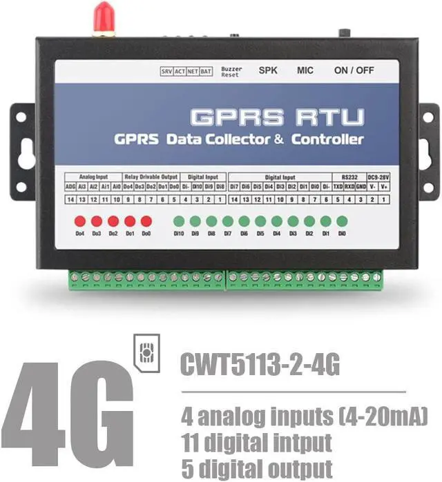 Alt view image 2 of 3 - CWT5015 2DI 1AI 3DO 4g Remote Io Module Rtu Modem Controller