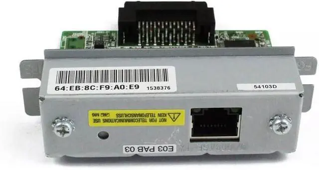 Alt view image 5 of 7 - UB-E03 Ethernet Interface Module C32C824541 Print Server For TM-T88VI/T88V/T70II/U220B/220PB/220PD/220PA/T81/T82II/T88III/T88IV/T70/T90/T86L Printers 100 Mbps Fast Ethernet