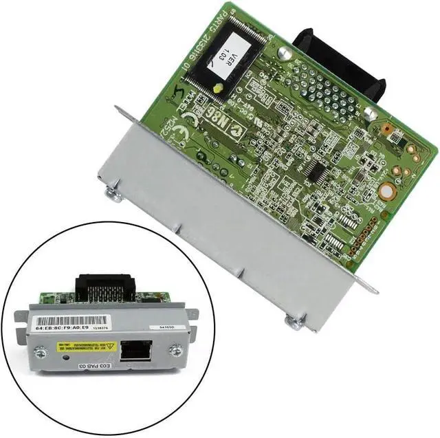 Alt view image 2 of 7 - UB-E03 Ethernet Interface Module C32C824541 Print Server For TM-T88VI/T88V/T70II/U220B/220PB/220PD/220PA/T81/T82II/T88III/T88IV/T70/T90/T86L Printers 100 Mbps Fast Ethernet