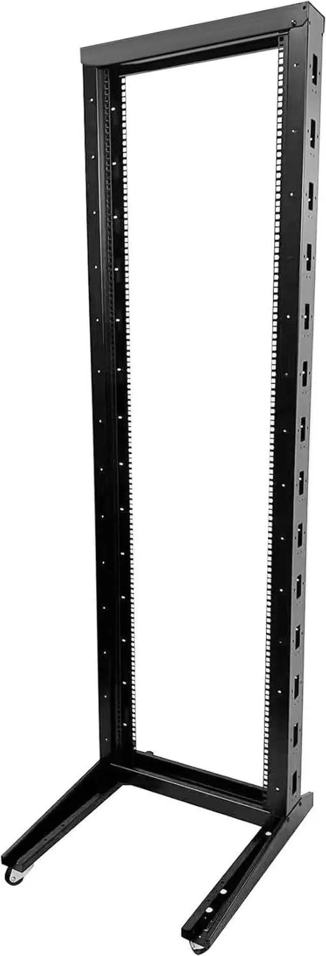 Main image of 2 Post 42U Open Frame Server Rack 2-Post Server Rack Network Rack,with Movable castersNo Tray Included,for 19 Inch Equipment, Networking Data & IT Devices,1080lbs Weight Capacity(2P-DL-42U)