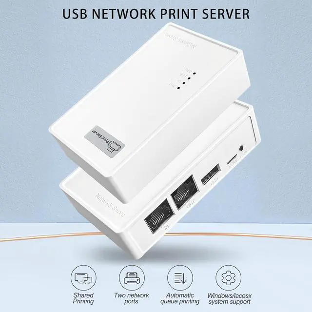 Alt view image 2 of 7 - Wireless Print Server for USB Printers, Share Printers to Multiple Computers, No Software Installation Required, Easy to Install and Configure (with WiFi Function)