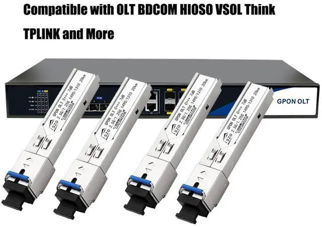 Alt view image 2 of 7 - Iszo High-Power GPON OLT C+++ with 7dBm SC UPC, Optical PON Module, 2.5/1.25Gbps, Max Distance 20km, Compatible with OLT BDCOM HIOSO VSOL Think TPLINK and More (4pcs, 8dB)
