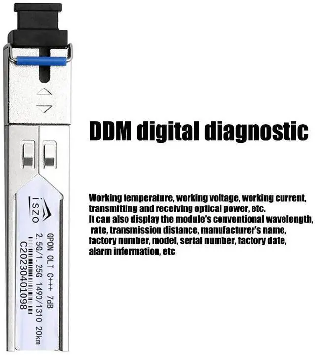 Alt view image 6 of 7 - Iszo High-Power GPON OLT C+++ with 7dBm SC UPC, Optical PON Module, 2.5/1.25Gbps, Max Distance 20km, Compatible with OLT BDCOM HIOSO VSOL Think TPLINK and More (4pcs, 8dB)