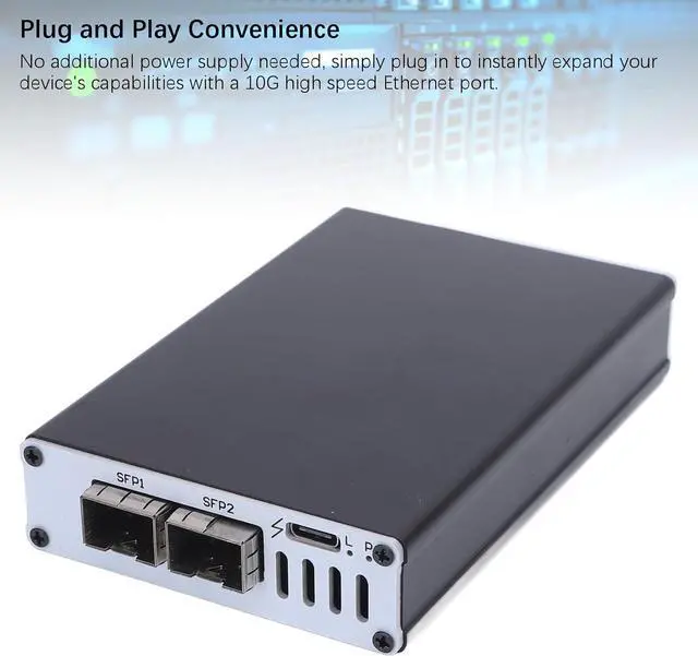 Alt view image 5 of 7 - Yoidesu 10Gb Ethernet Adapter, for High Speed Network Connections, 10GB USB C Ethernet Adapter Supports for OS X, Wins, Ubuntu Systems, Plug and Play (Dual Port)