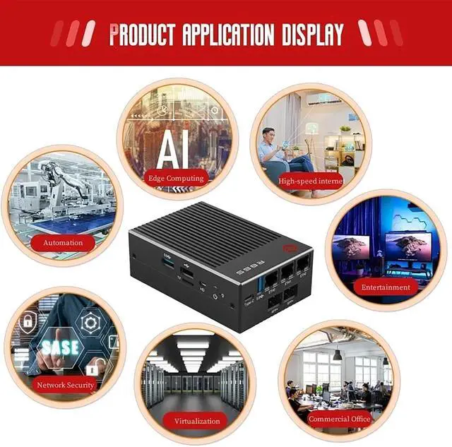 Alt view image 5 of 5 - R86S U1/U2/U3/U4 Mini PC Soft Route Multi-net Port, Intel Mini Host N5105 N6005 8GB/16GB/32GB 10 Gigabit Fiber Port 2.5G (U4)
