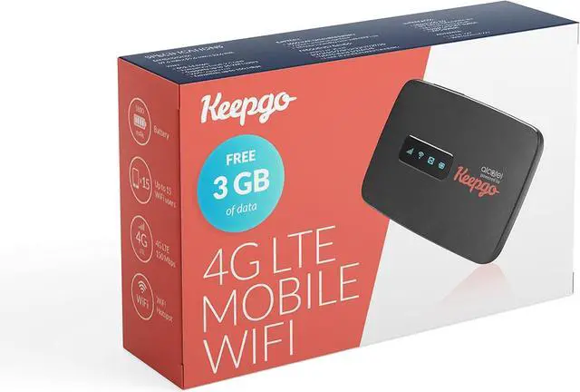 Main image of Keepgo Lifetime Mobile Travel WiFi Hotspot w/ 1GB Activation | 3G/4G LTE | Data Valid for Life | 100+ Countries | Portable Pocked-Sized Router | Up to 15 Connected Wireless Devices