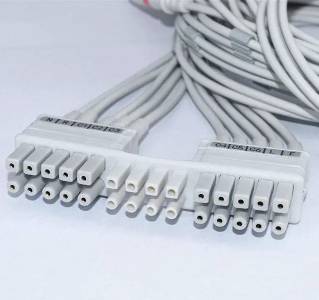Alt view image 3 of 4 - 10 Leads CableCompatible with Mortara ELI150C, ELI230, ELI250C, ELI350, 3m Length