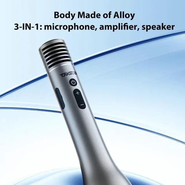 Alt view image 3 of 7 - TAKSTAR Bluetooth Microphone Karaoke Wireless Mic & Voice Amplifier Microphone with Speaker, 4 Sound Effects & TF Card, 12W Portable Handheld Mic for Meeting Outdoors Speech Party Teaching(DA12)