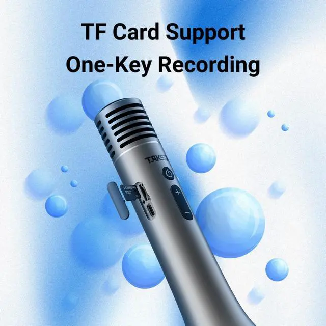 Alt view image 5 of 7 - TAKSTAR Bluetooth Microphone Karaoke Wireless Mic & Voice Amplifier Microphone with Speaker, 4 Sound Effects & TF Card, 12W Portable Handheld Mic for Meeting Outdoors Speech Party Teaching(DA12)