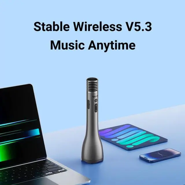 Alt view image 6 of 7 - TAKSTAR Bluetooth Microphone Karaoke Wireless Mic & Voice Amplifier Microphone with Speaker, 4 Sound Effects & TF Card, 12W Portable Handheld Mic for Meeting Outdoors Speech Party Teaching(DA12)