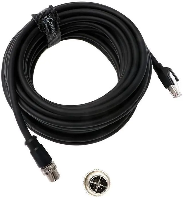 Main image of M12-X-Code-RJ45-Industrial-Shielded-Ethernet Cable for Cognex Industrial Camera M12 8Pin X-Code Male to RJ45 Cat6a Flexible 8M