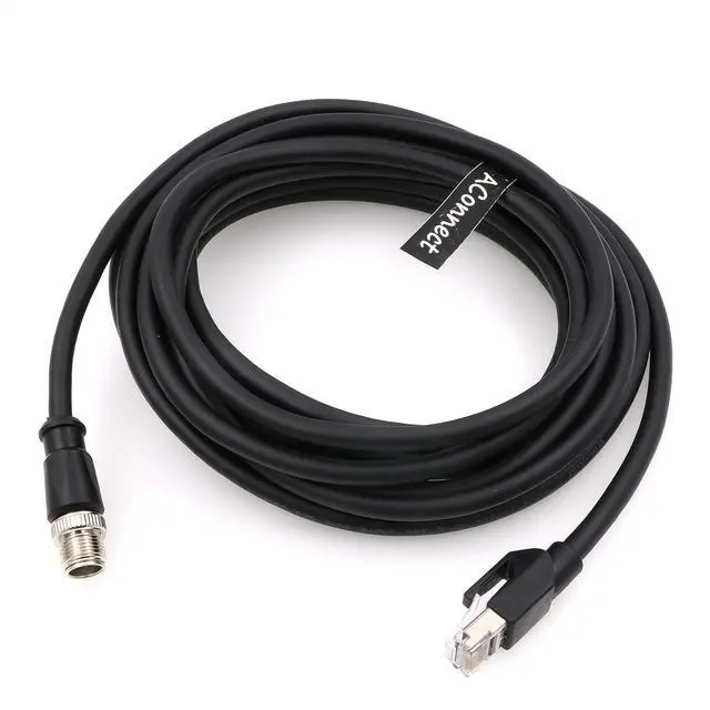 Alt view image 5 of 6 - M12-X-Code-RJ45-Industrial-Shielded-Ethernet Cable for Cognex Industrial Camera M12 8Pin X-Code Male to RJ45 Cat6a Flexible 8M