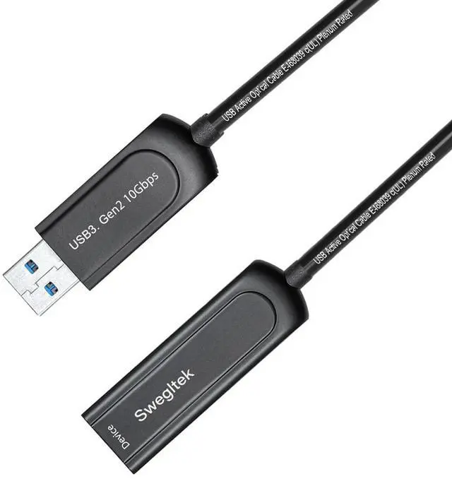 Main image of UL CMP/Plenum & CSA FT6 Rated Jacket USB 3.1 Male Female Extension Cable 164FT Fiber Optical 10Gbps Compatible with Windows Mac OS,Linux,Industrial Camera Machine Vision,Camera,Gaming