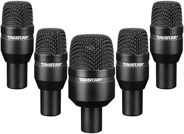 Alt view image 2 of 6 - TAKSTAR Drum Microphone Kit, 7 Piece Drum Instrument Mic for Performing and Recording - Professional Condenser Mic for Kick, Snare, Rack Toms, Floor Toms, and Congas