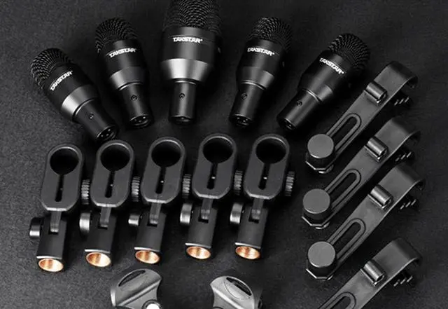 Alt view image 4 of 6 - TAKSTAR Drum Microphone Kit, 7 Piece Drum Instrument Mic for Performing and Recording - Professional Condenser Mic for Kick, Snare, Rack Toms, Floor Toms, and Congas