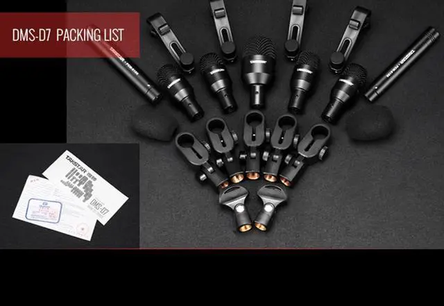 Alt view image 5 of 6 - TAKSTAR Drum Microphone Kit, 7 Piece Drum Instrument Mic for Performing and Recording - Professional Condenser Mic for Kick, Snare, Rack Toms, Floor Toms, and Congas