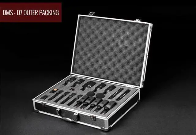 Alt view image 6 of 6 - TAKSTAR Drum Microphone Kit, 7 Piece Drum Instrument Mic for Performing and Recording - Professional Condenser Mic for Kick, Snare, Rack Toms, Floor Toms, and Congas