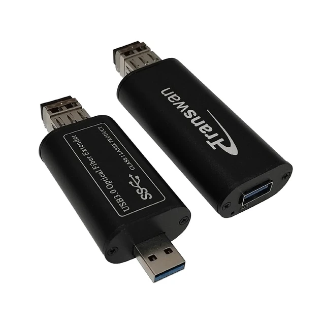Alt view image 2 of 5 - Mini USB 3.0 Fiber Optic Extender to Max 250 Meters Over Single-Mode Fiber, Supports 5Gbps Speed (Over 2 Fibers)