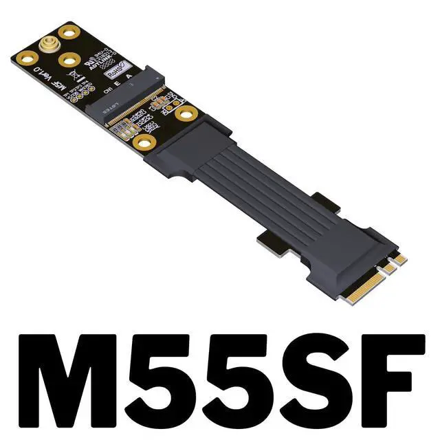 Alt view image 2 of 3 - M.2 Key A.E. to M.2 Key A/Key E Extension Cable for M.2 Wireless Network Extender 3/5/10/15/20/30cm(15cm, M55SF(M.2 Key A.E. to M.2 Key E))