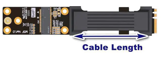 Alt view image 3 of 3 - M.2 Key A.E. to M.2 Key A/Key E Extension Cable for M.2 Wireless Network Extender 3/5/10/15/20/30cm(15cm, M55SF(M.2 Key A.E. to M.2 Key E))